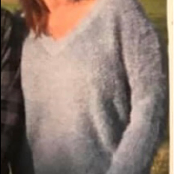 “Pink Rose” Grey fuzzy sweater. Size M and L - Picture 7 of 7